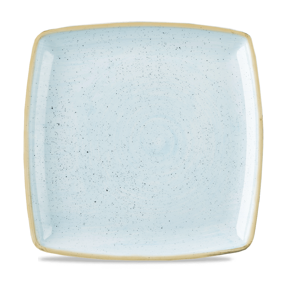 Stonecast Duck Egg  Deep Square Plate 26Cm Box 6