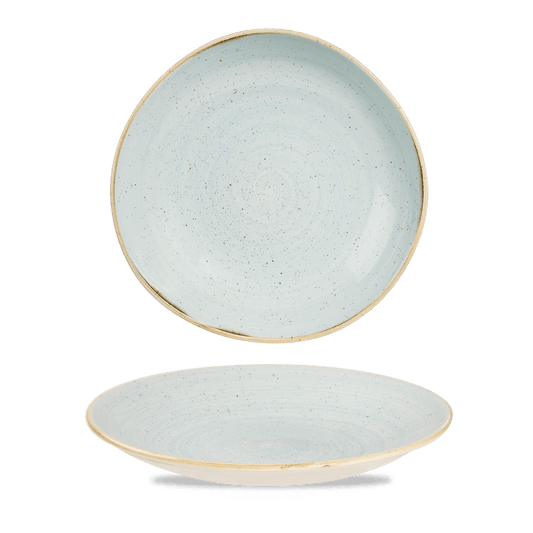 Stonecast Duck Egg Round Trace Bowl 25.3Cm Box of 12 (3-5 Working Days Delivery)