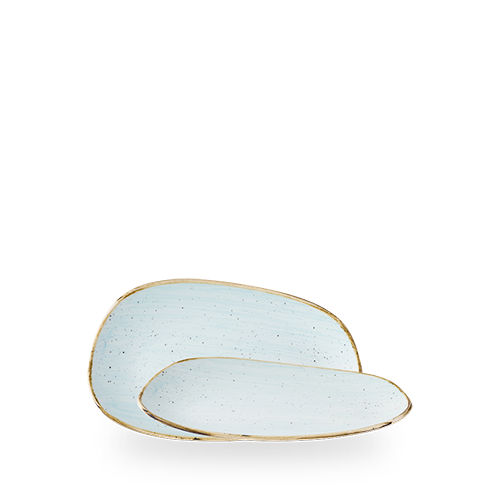 STONECAST DUCK EGG OPAL ORGANIC OBLONG PLATE 22X13CM BOX 12