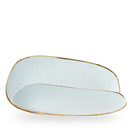 STONECAST DUCK EGG OPAL ORGANIC OBLONG PLATE 35 X 18.5CM BOX 6