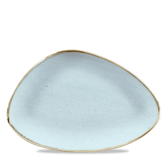 Stonecast Duck Egg Triangle Chefs Plate 12"X8" Box of 6 (3-5 Working Days Delivery)