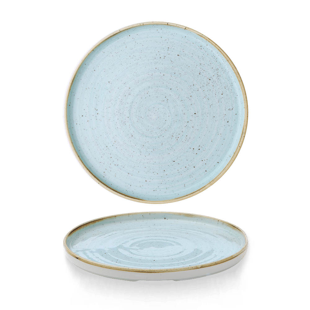 Stonecast Duck Egg  Walled Plate 10 2/8" Box 6