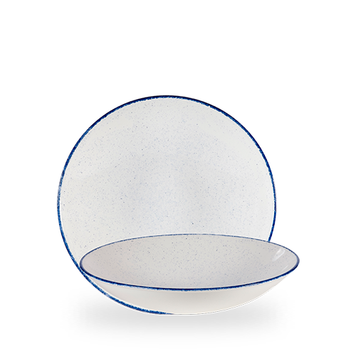 Stonecast Hints Indigo Coupe Buffet Bowl 15.25" Box 4