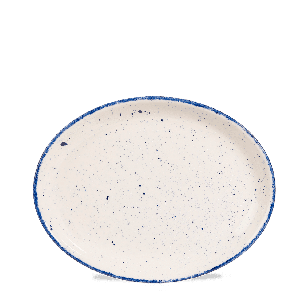 Stonecast Hints Indigo  Oval Plate 10" Box 12