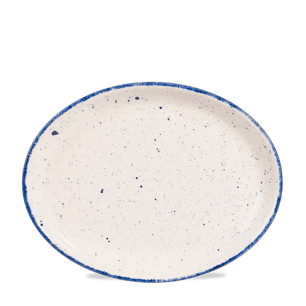 Stonecast Hints Indigo  Oval Plate 12" Box 12