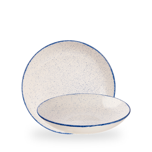 Stonecast Hints Indigo Evolve Coupe Bowl 9 3/4"  Box 12