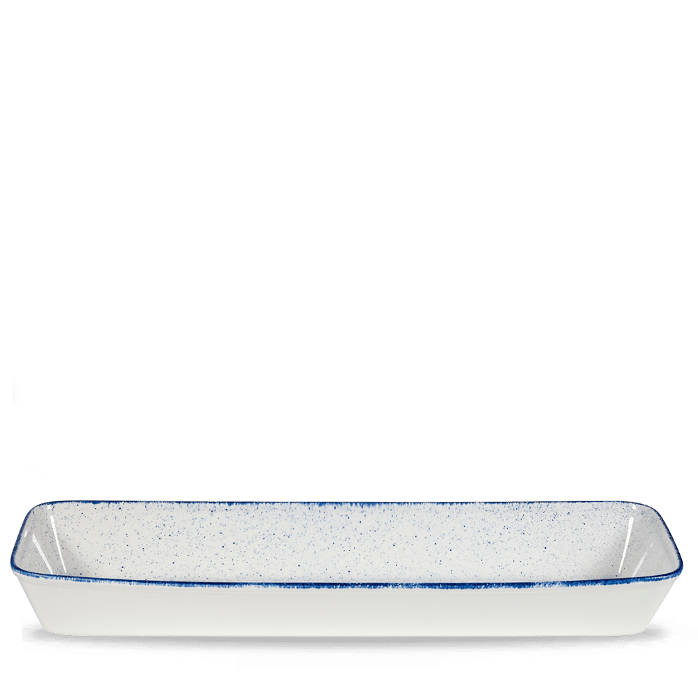 Stonecast Hints Indigo  Rectangle Baking Dish 21X6.5X2.5 Box 2