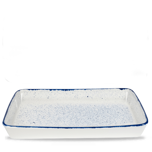 Stonecast Hints Indigo Rectangle Baking Dish 21X13X2.5" Box of 2 (3-5 Working Days Delivery)