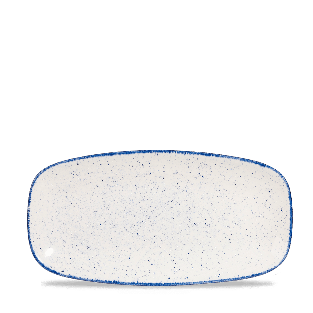 Stonecast Hints Indigo  Chefs Oblong Plate 11 3/4X6" Box 12