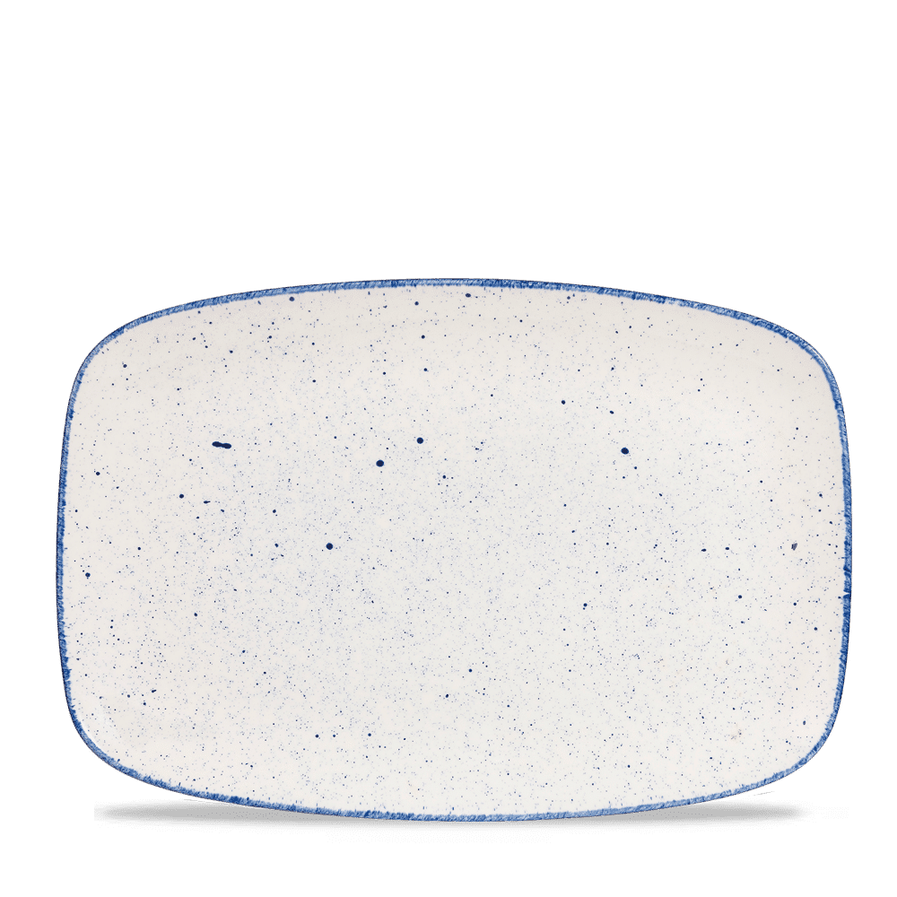 Stonecast Hints Indigo Oblong Chefs Plate 13 1/2" X 9 1/4" Box 6