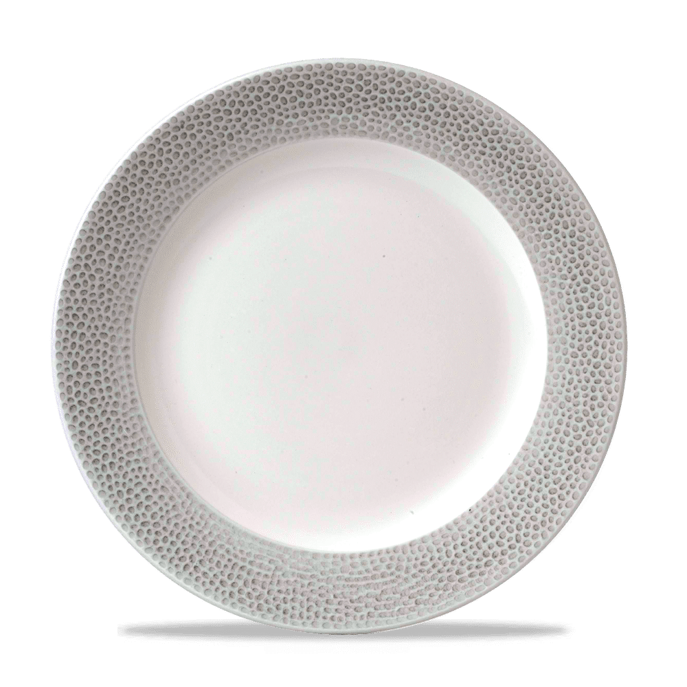 Isla Spinwash Shale Grey Profile Footed Plate 10 1/4" Box 12