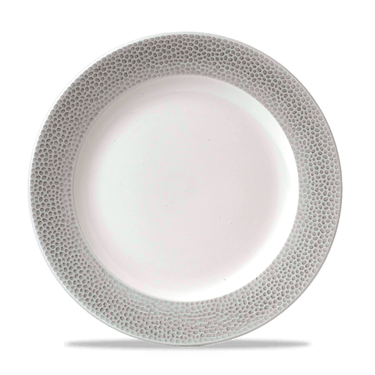 Isla Spinwash Shale Grey Profile Footed Plate 10 1/4" Box of 12 (3-5 Working Days Delivery)