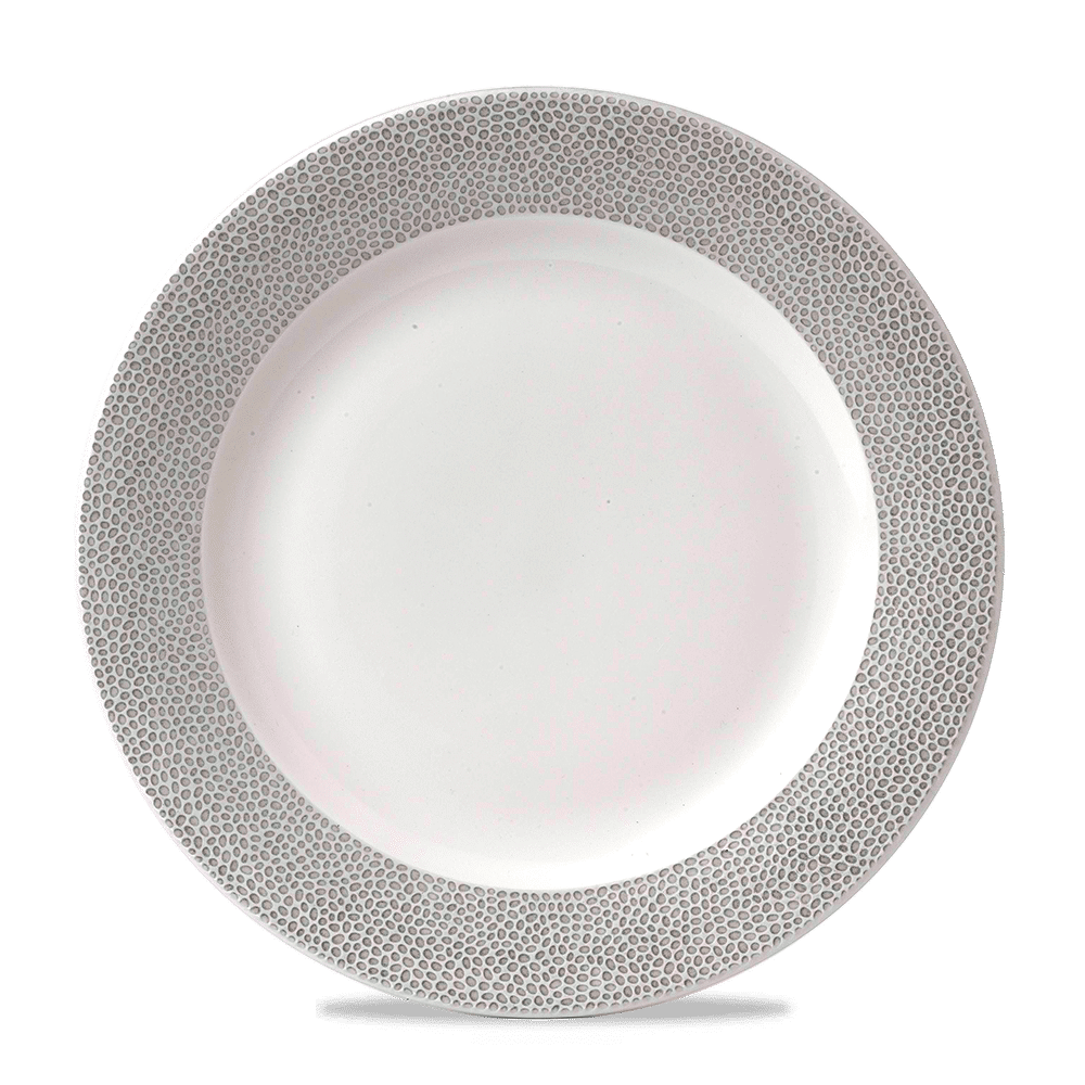 Isla Spinwash Shale Grey Profile Wide Rim Plate 12" Box 12