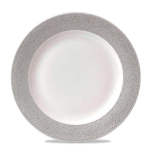 Isla Spinwash Shale Grey Profile Wide Rim Plate 12" Box of 12 (3-5 Working Days Delivery)