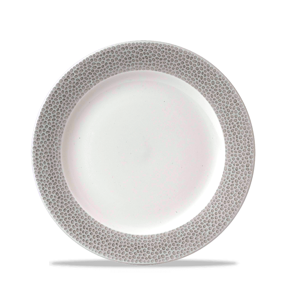 Isla Spinwash Shale Grey Profile Footed Plate 9 1/8" Box 12
