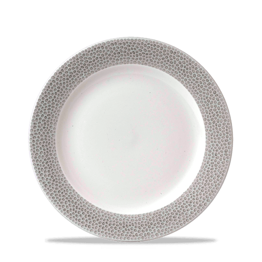 Isla Spinwash Shale Grey Profile Footed Plate 9 1/8" Box of 12 (3-5 Working Days Delivery)