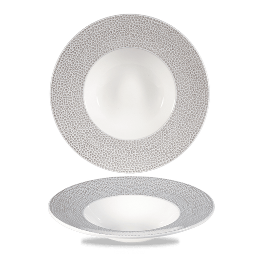 Isla Spinwash Shale Grey Wide Rim Bowl 9 1/2" Box of 12 (3-5 Working Days Delivery)