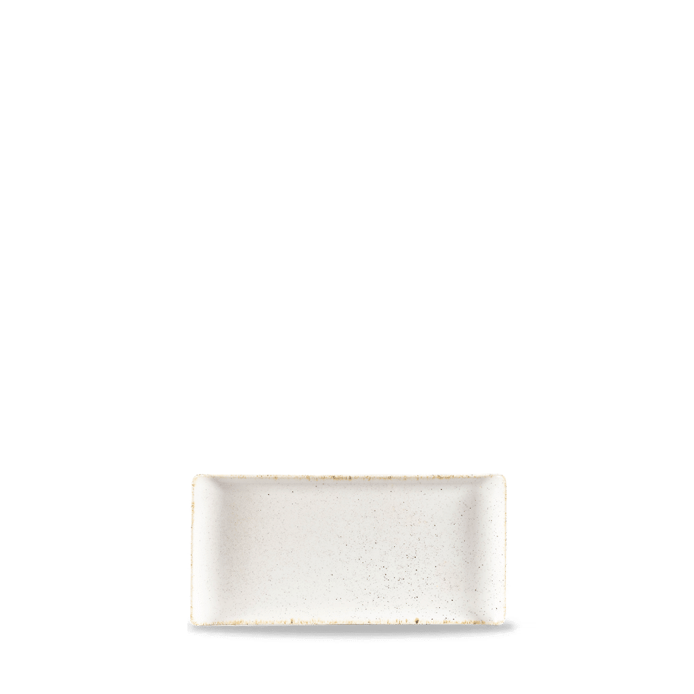 Stonecast Hints Barley White  Rectangle Buffet Tray 12" Box 6