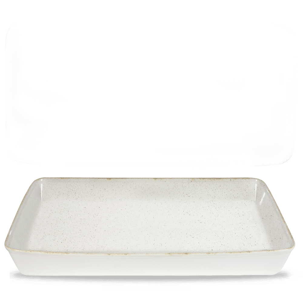 Stonecast Hints Barley White  Rectangle Baking Tray 21X13X2.5" Box 2