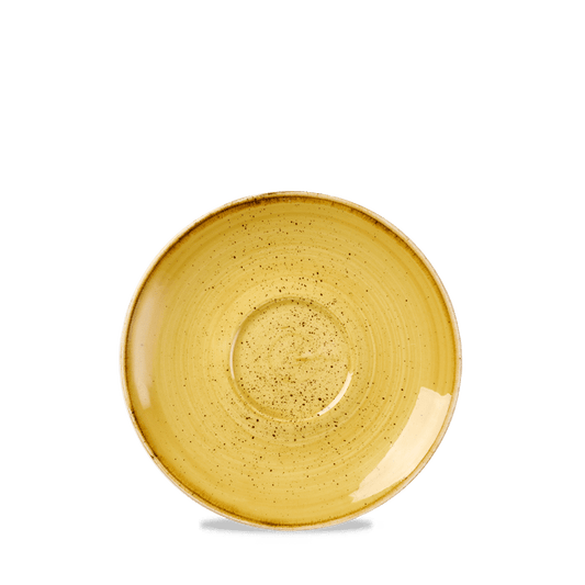 Stonecast Mustard Cappuccino Saucer 6.25" Box of 12 (3-5 Working Days Delivery)