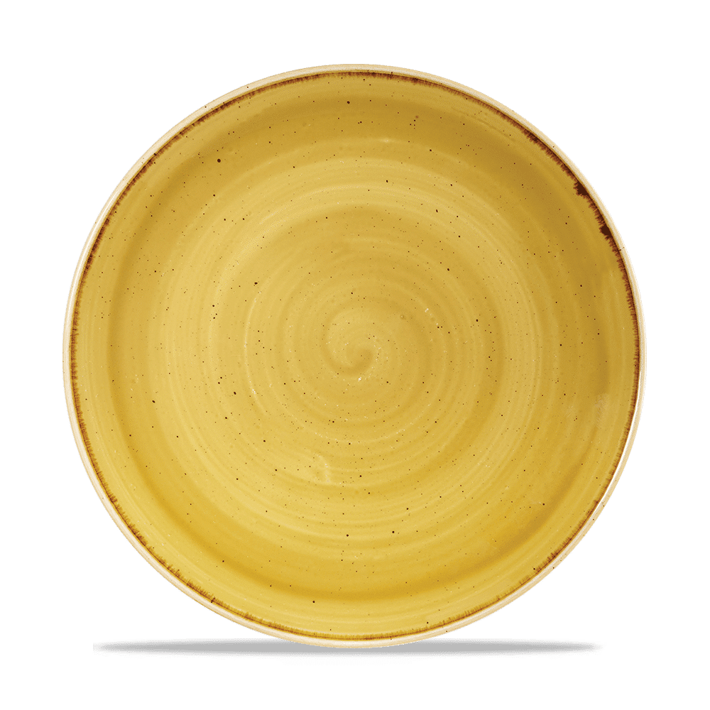 Stonecast Mustard Evolve Coupe Plate 26Cm Box 12