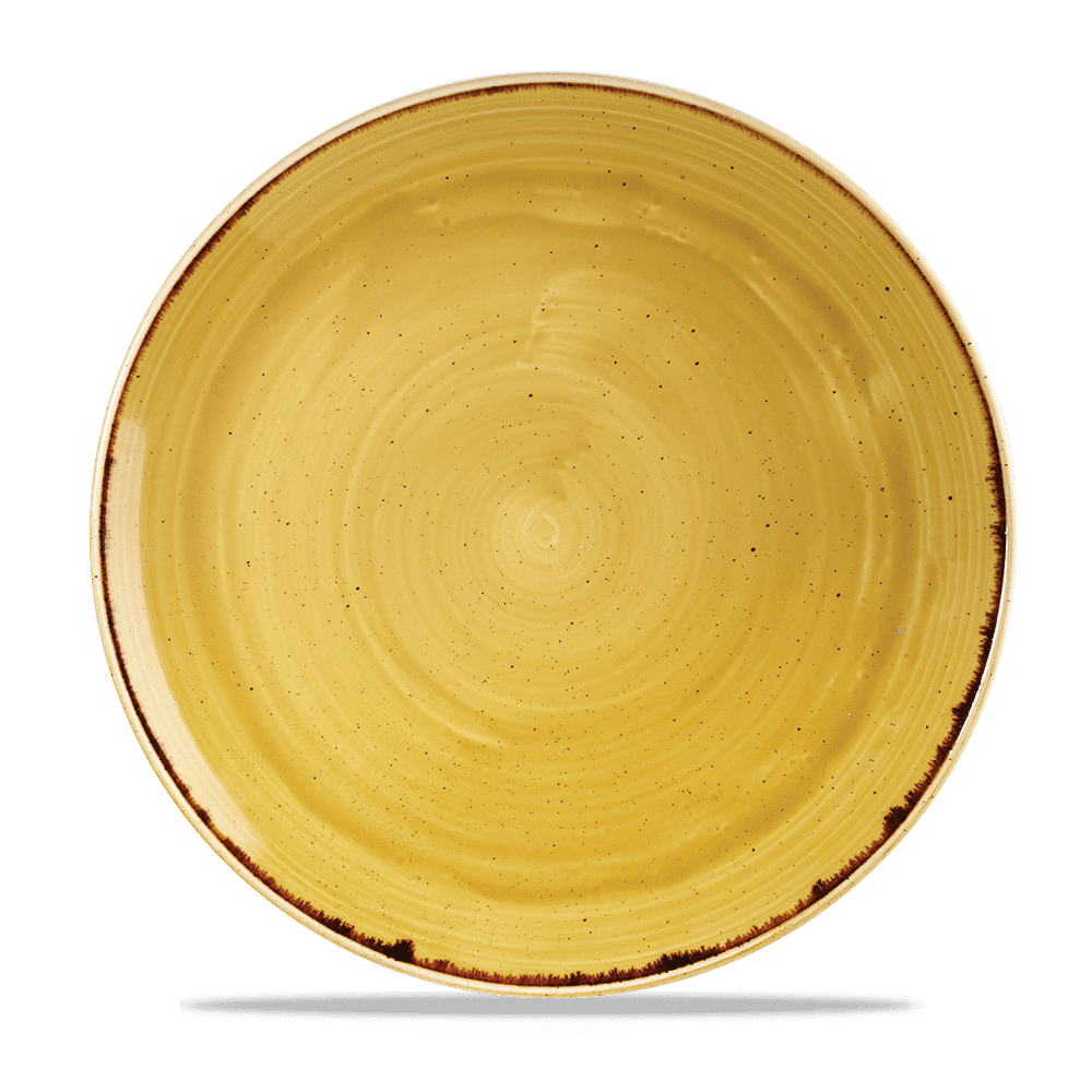 Stonecast Mustard Evolve Coupe Plate 28.8Cm Box 12
