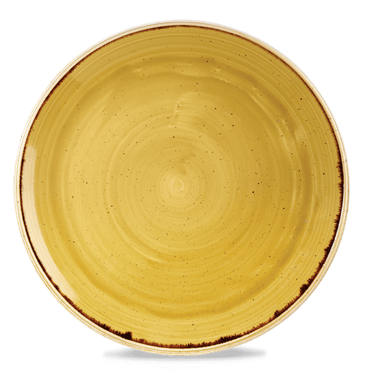 Stonecast Mustard Coupe Evolve Plate 12 3/4" Box of 6 (3-5 Working Days Delivery)