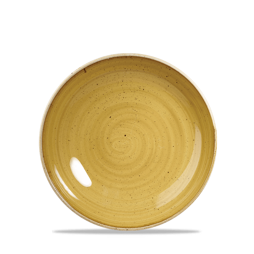 Stonecast Mustard Evolve Coupe Plate 16.5Cm Box 12