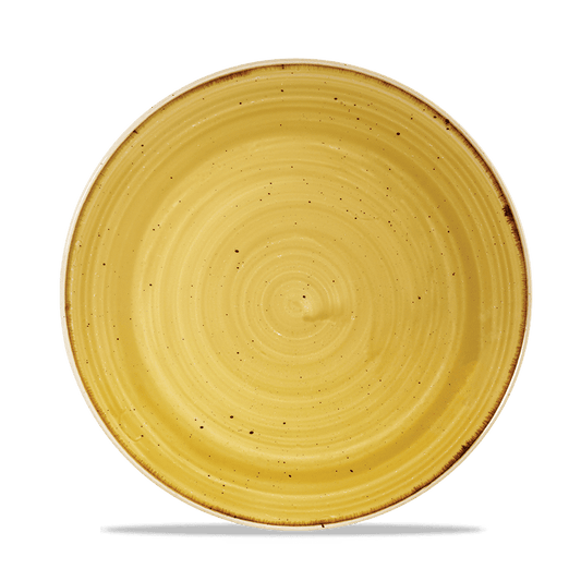 Stonecast Mustard Evolve Coupe Plate 21.7Cm Box of 12 (3-5 Working Days Delivery)