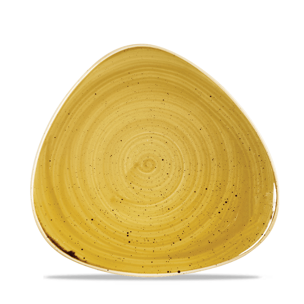 Stonecast Mustard Lotus Plate  Box 12