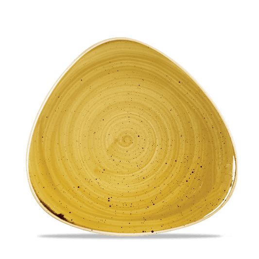 Stonecast Mustard Lotus Plate Box of 12 (3-5 Working Days Delivery)