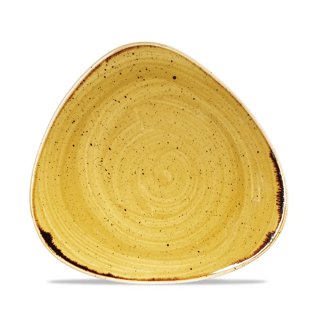 Stonecast Mustard Lotus Plate 9 5/8" Box 12
