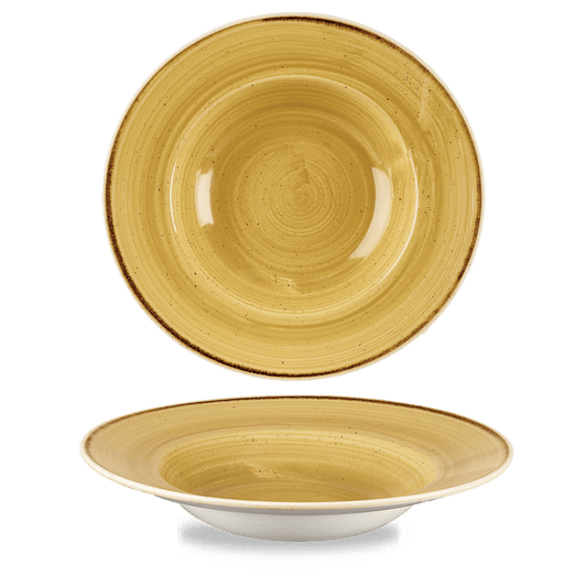 Stonecast Mustard Profile Wide Rim Bowl Large 27.69Cm Box of 12 (3-5 Working Days Delivery)