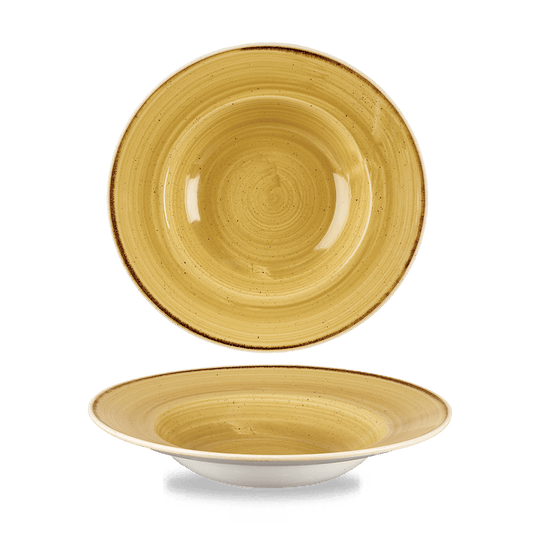 Stonecast Mustard Profile Wide Rim Bowl Med 23.88Cm Box of 12 (3-5 Working Days Delivery)