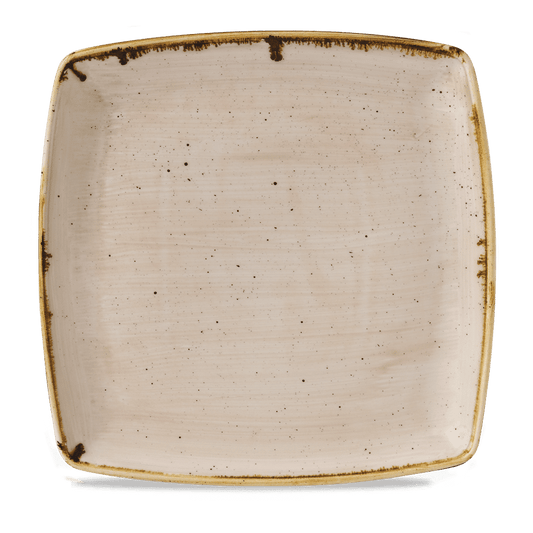 Stonecast Nutmeg Cream Deep Square Plate 10.25" Box of 6 (3-5 Working Days Delivery)