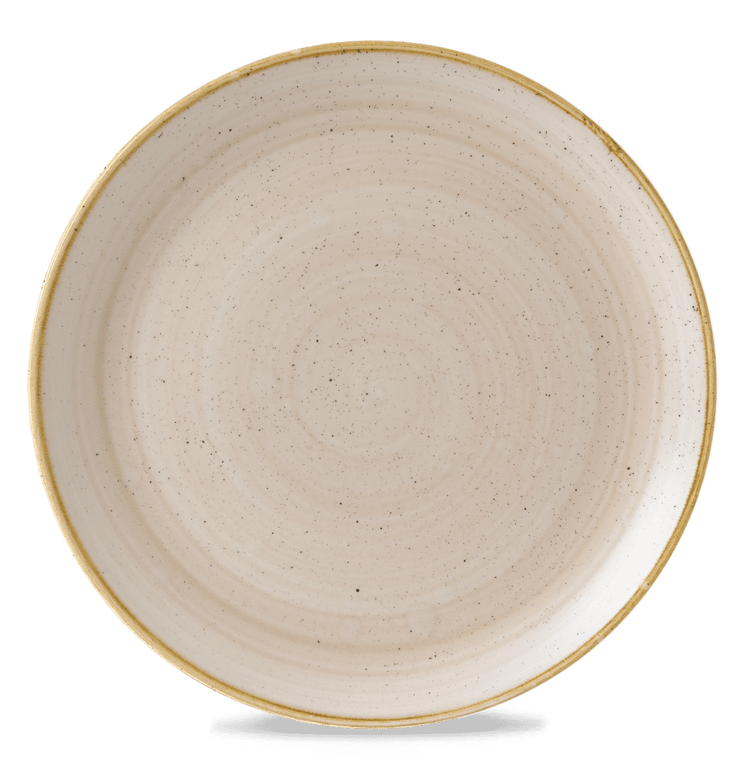 Stonecast Nutmeg Cream Coupe Evolve Plate 12 3/4" Box 6