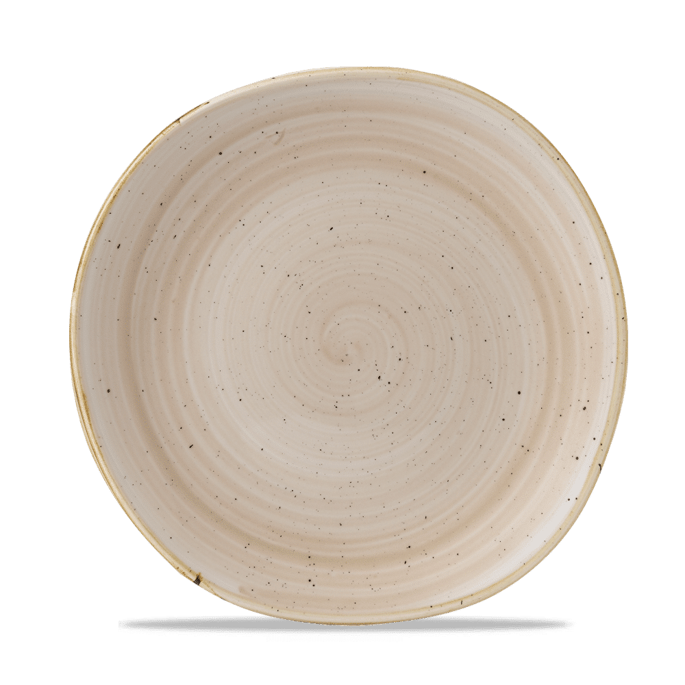 Stonecast Nutmeg Cream Round Trace Plate 10 3/8" Box 12
