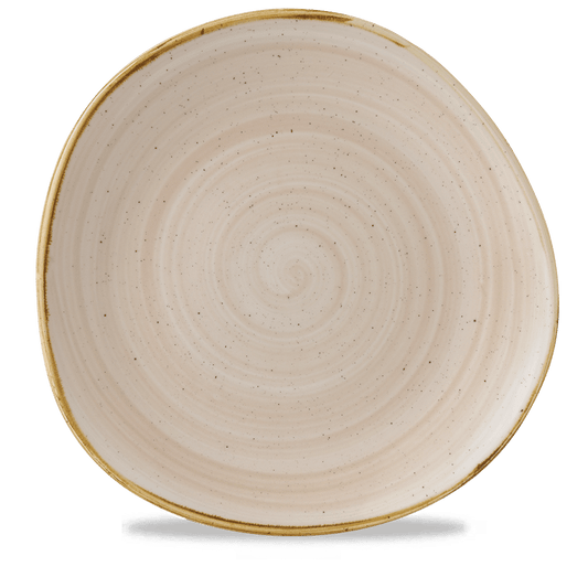 Stonecast Nutmeg Cream Round Trace Plate 28.6Cm Box of 12 (3-5 Working Days Delivery)