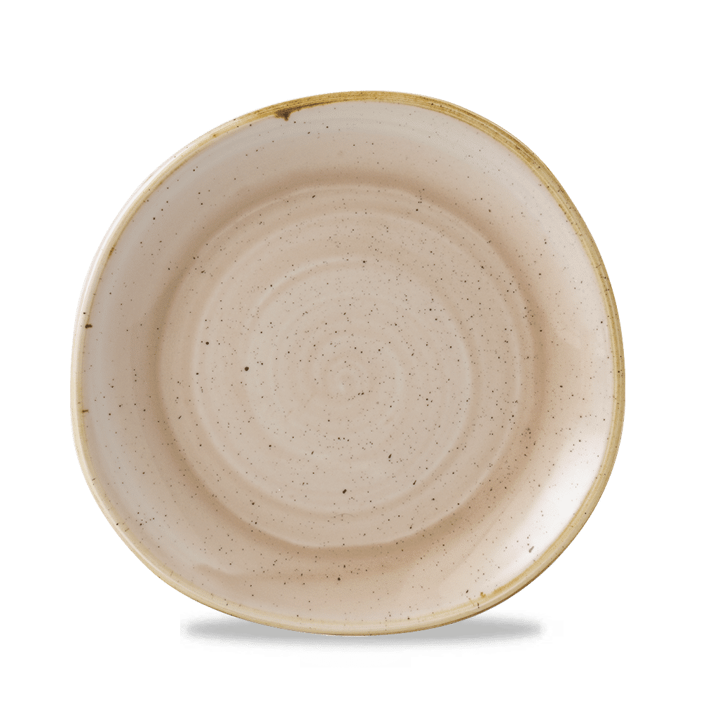 Stonecast Nutmeg Cream Round Trace Plate 21Cm Box 12