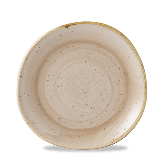 Stonecast Nutmeg Cream Round Trace Plate 21Cm Box of 12 (3-5 Working Days Delivery)