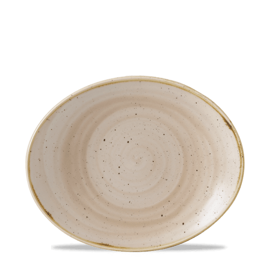 Stonecast Nutmeg Cream Orbit Oval Coupe Plate 19.7Cm Box of 12 (3-5 Working Days Delivery)