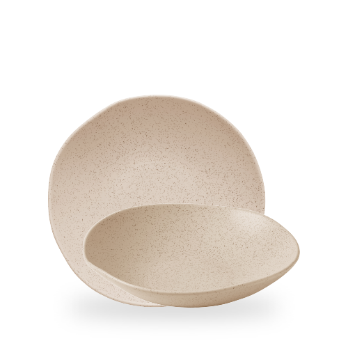 Stonecast Nutmeg Cream Natural Organic Coupe Bowl 9 7/8" Box of 6 (3-5 Working Days Delivery)