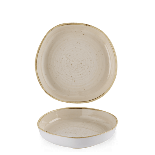 Stonecast Nutmeg Cream Organic Walled Bowl 9 1/4" Box of 6 (3-5 Working Days Delivery)
