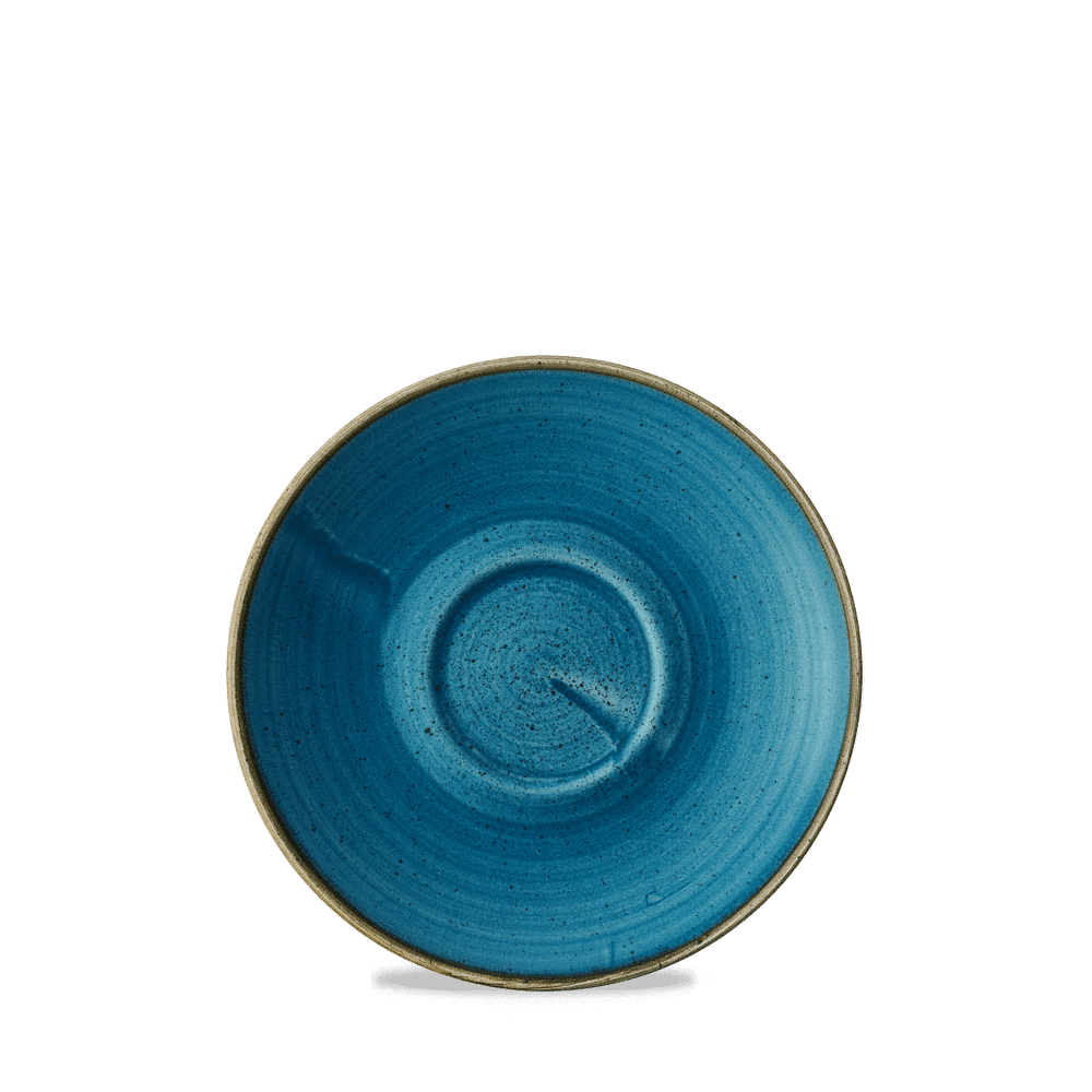 Stonecast Java Blue Cafe Cappuccino Saucer 6.25" Box 12