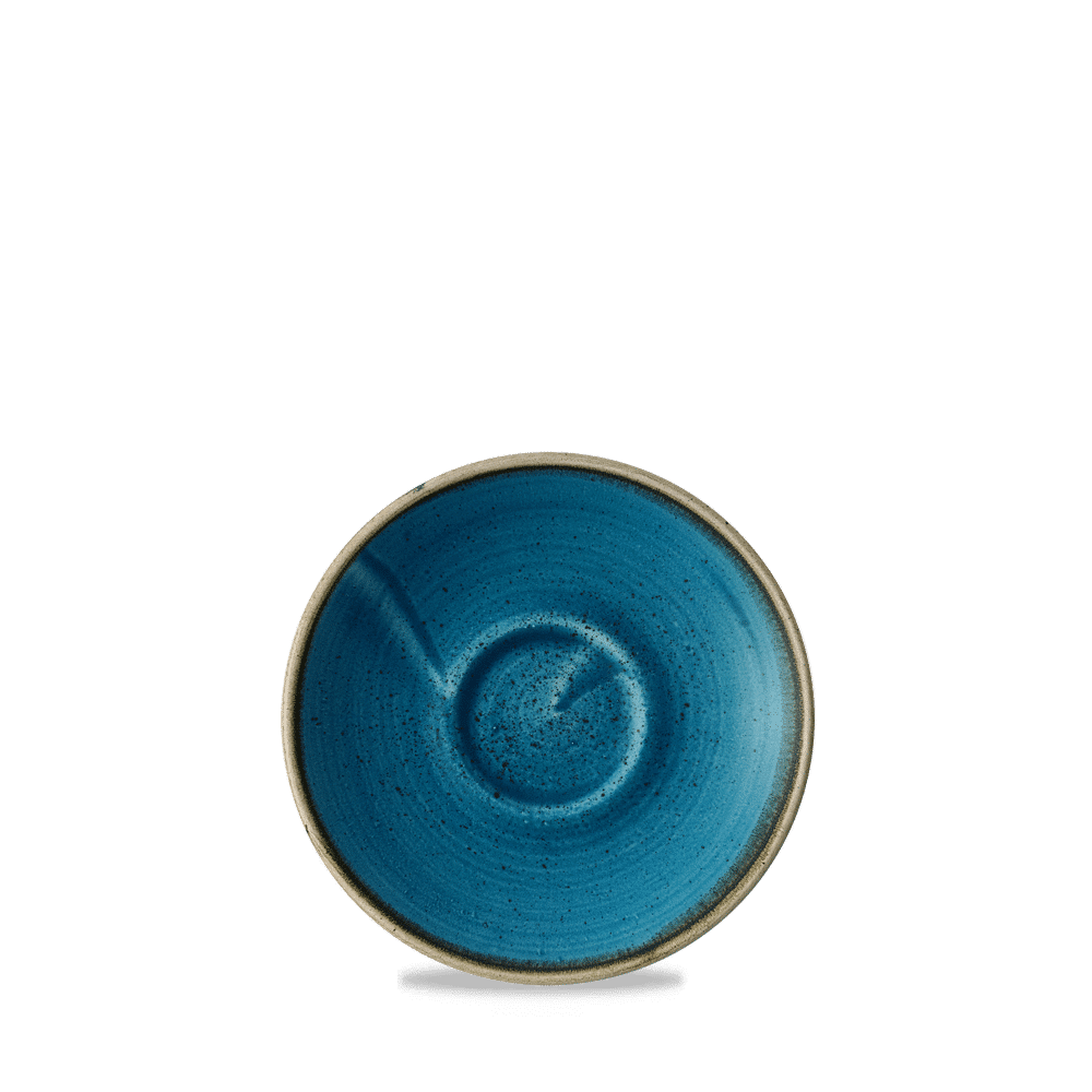 Stonecast Java Blue Cafe Espresso Saucer 4.5" Box 12