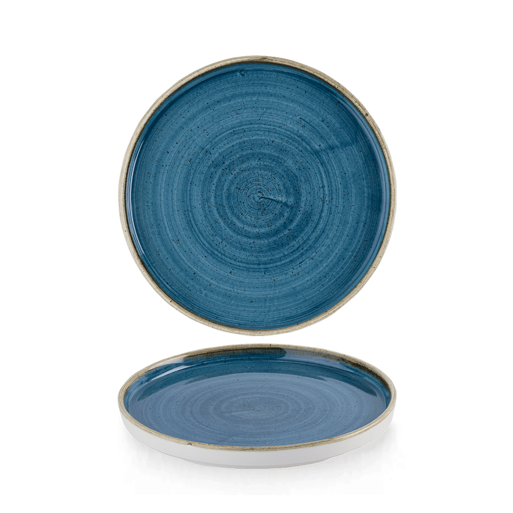 Stonecast Java Blue  Walled Plate 8.25" Box 6