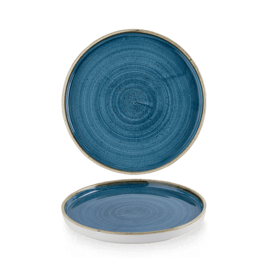 Stonecast Java Blue Walled Plate 8.25" Box of 6 (3-5 Working Days Delivery)