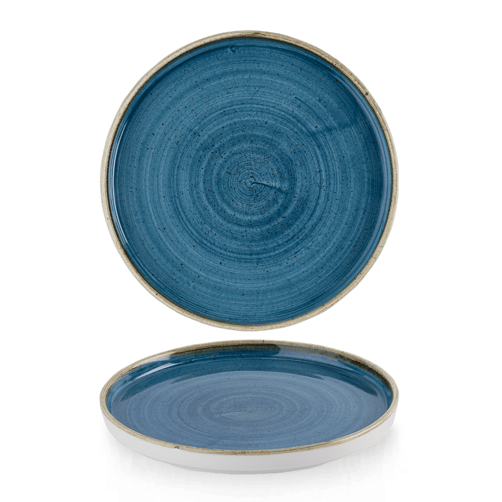 Stonecast Java Blue  Walled Plate 10 2/8" Box 6