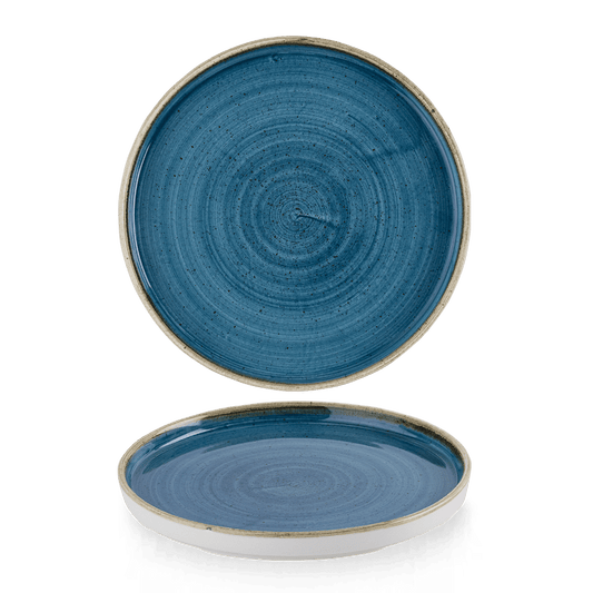 Stonecast Java Blue Walled Plate 10 2/8" Box of 6 (3-5 Working Days Delivery)