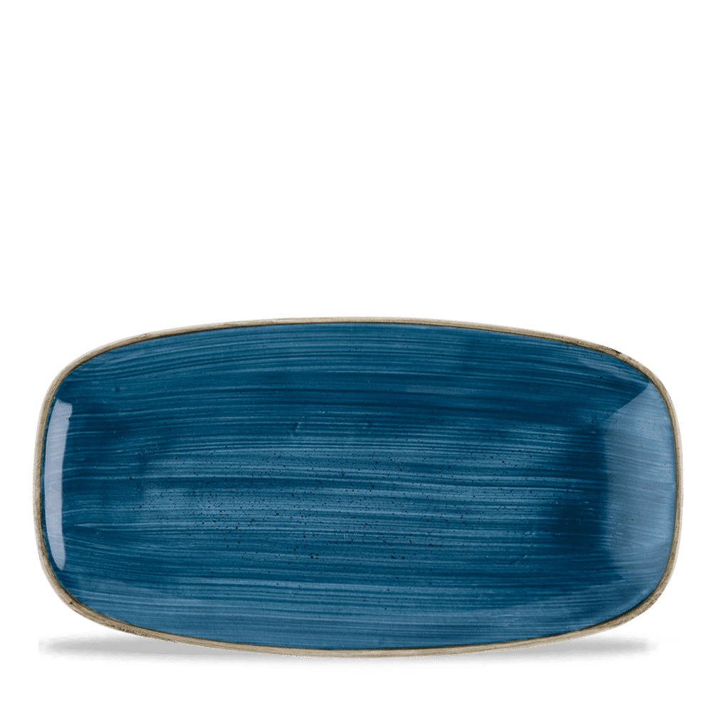 Stonecast Java Blue  Chefs Oblong Plate 11 3/4X6" Box 12